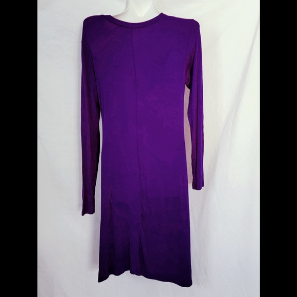 Rayon Pull-on Purpleish Lightweight Dress Medium - Picture 2 of 5